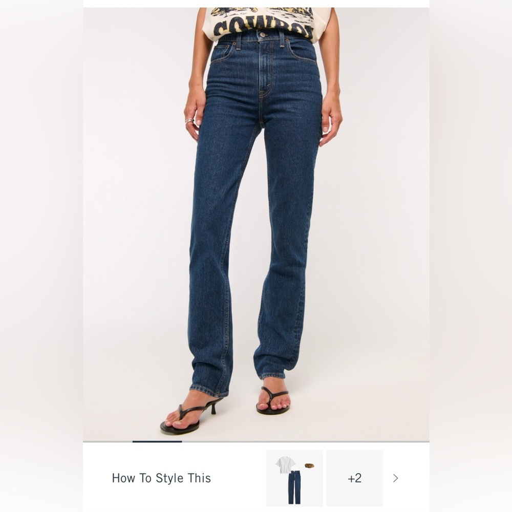 Abercrombie & Fitch Dark Blue Straight Leg Jeans